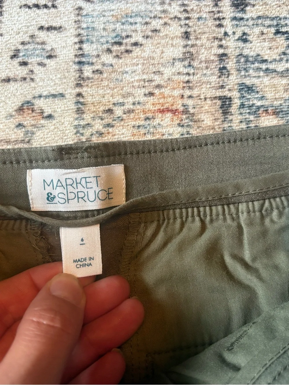 Market & Spruce olive green skinny leg pants, Women’s 4